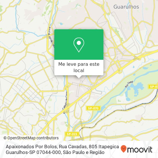 Apaixonados Por Bolos, Rua Cavadas, 805 Itapegica Guarulhos-SP 07044-000 mapa