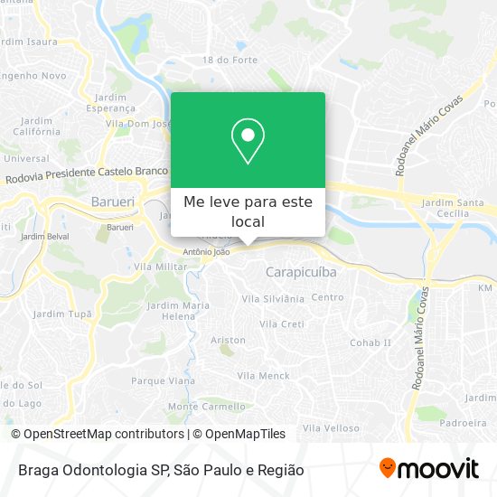 Braga Odontologia SP mapa