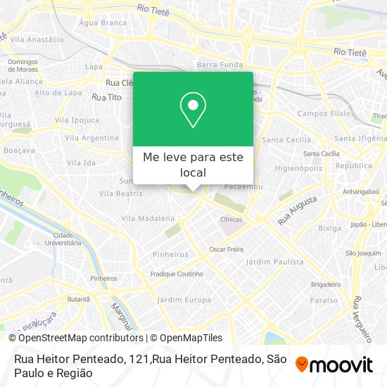 Rua Heitor Penteado, 121,Rua Heitor Penteado mapa