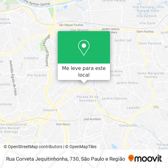 Rua Corveta Jequitinhonha, 730 mapa