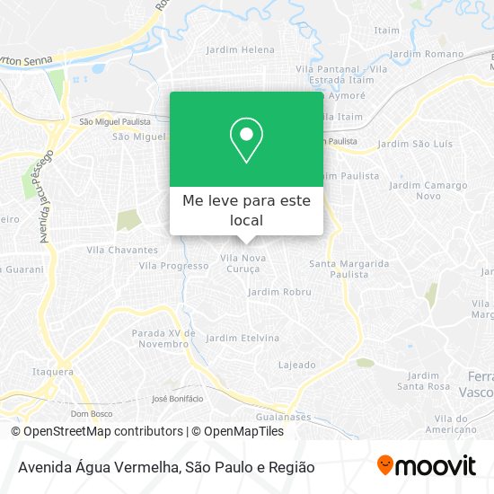 Avenida Água Vermelha mapa