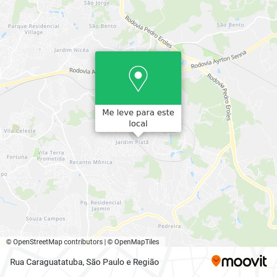 Rua Caraguatatuba mapa