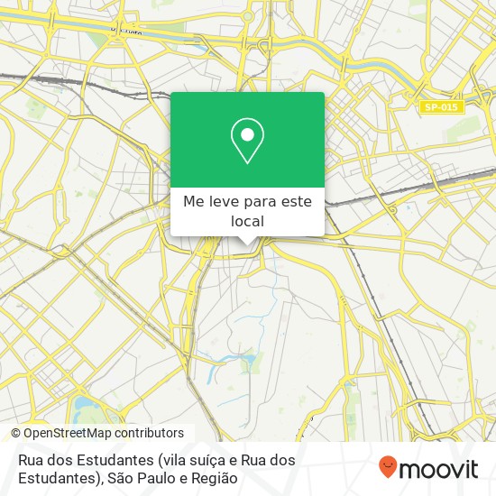 Rua dos Estudantes (vila suíça e Rua dos Estudantes), Sé São Paulo-SP mapa