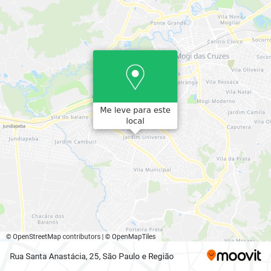 Rua Santa Anastácia, 25 mapa