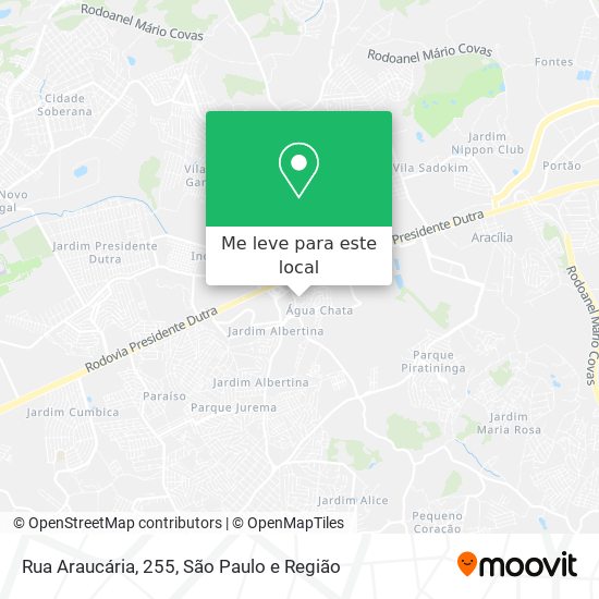 Rua Araucária, 255 mapa
