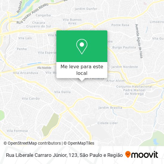 Rua Liberale Carraro Júnior, 123 mapa