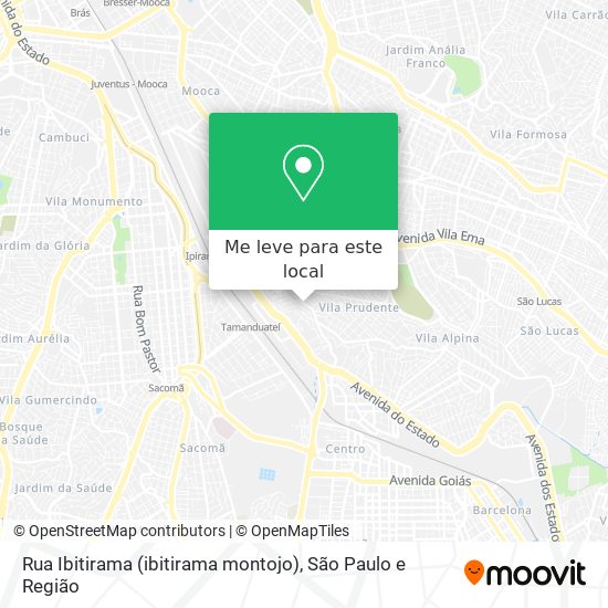 Rua Ibitirama (ibitirama montojo) mapa