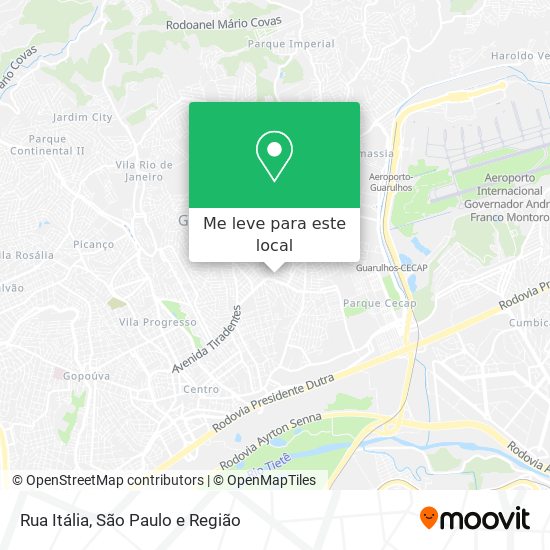 Rua Itália mapa