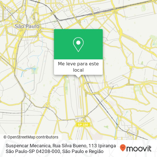 Suspencar Mecanica, Rua Silva Bueno, 113 Ipiranga São Paulo-SP 04208-000 mapa