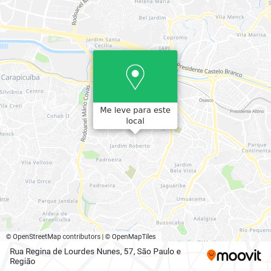 Rua Regina de Lourdes Nunes, 57 mapa