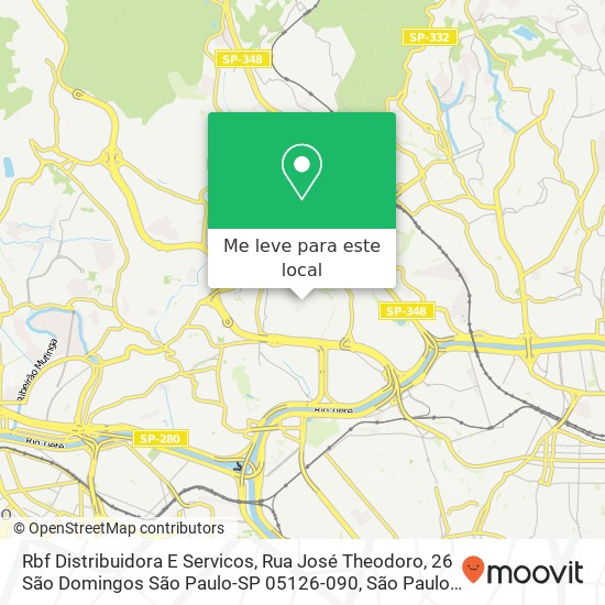Rbf Distribuidora E Servicos, Rua José Theodoro, 26 São Domingos São Paulo-SP 05126-090 mapa