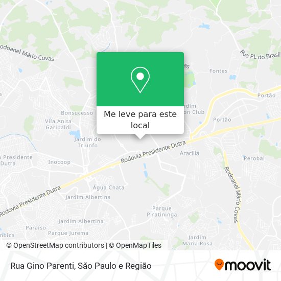 Rua Gino Parenti mapa