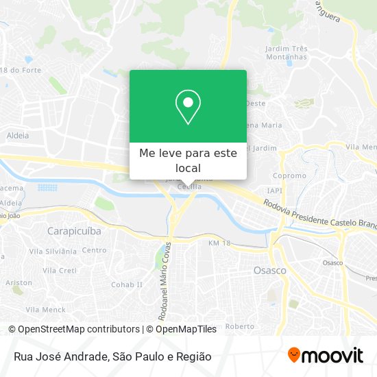 Rua José Andrade mapa