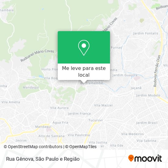 Rua Gênova mapa