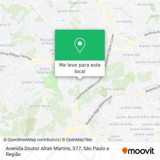Avenida Doutor Altair Martins, 377 mapa