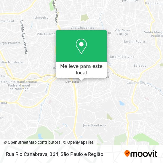 Rua Rio Canabrava, 364 mapa
