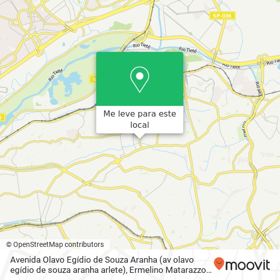Avenida Olavo Egídio de Souza Aranha (av olavo egídio de souza aranha arlete), Ermelino Matarazzo São Paulo-SP mapa