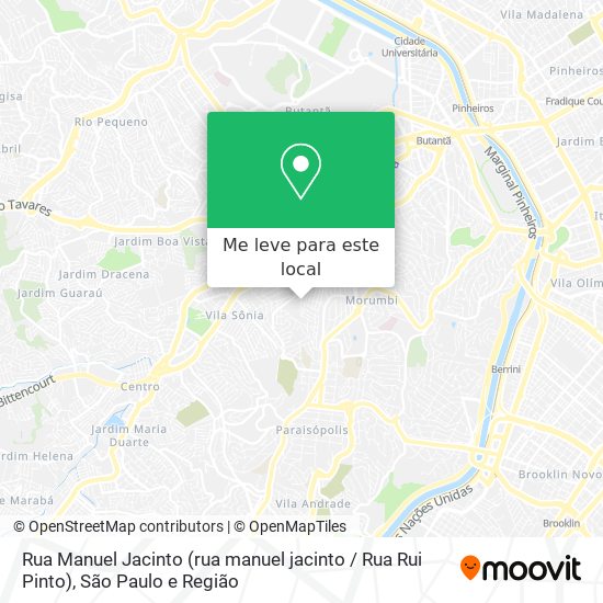 Rua Manuel Jacinto (rua manuel jacinto / Rua Rui Pinto) mapa