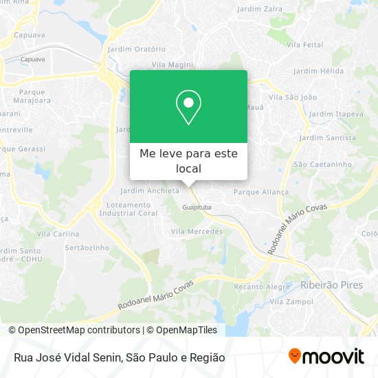 Rua José Vidal Senin mapa