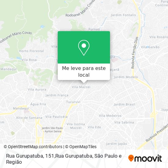 Rua Gurupatuba, 151,Rua Gurupatuba mapa