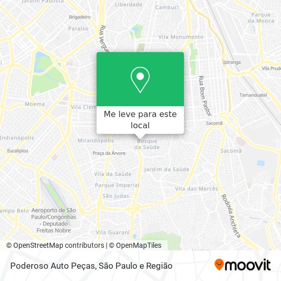 Poderoso Auto Peças mapa