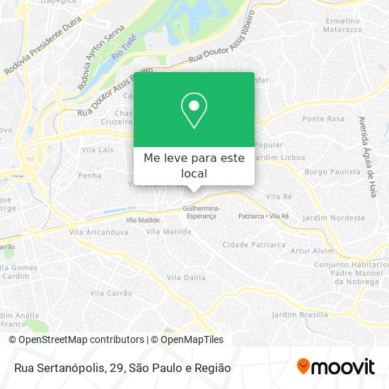 Rua Sertanópolis, 29 mapa