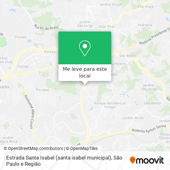 Estrada Santa Isabel (santa isabel municipal) mapa
