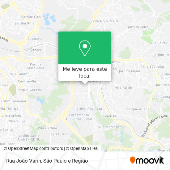 Rua João Varin mapa