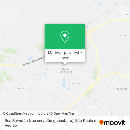 Rua Servidão (rua servidão guanabara) mapa
