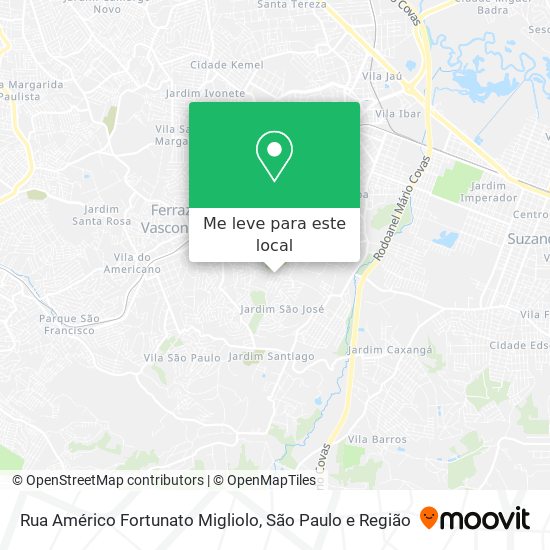 Rua Américo Fortunato Migliolo mapa