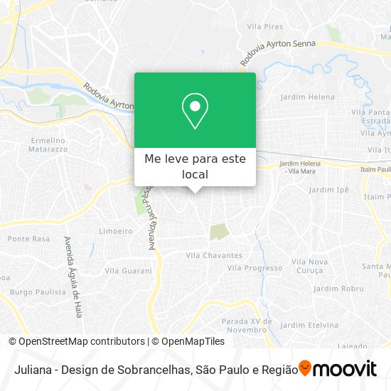 Juliana - Design de Sobrancelhas mapa