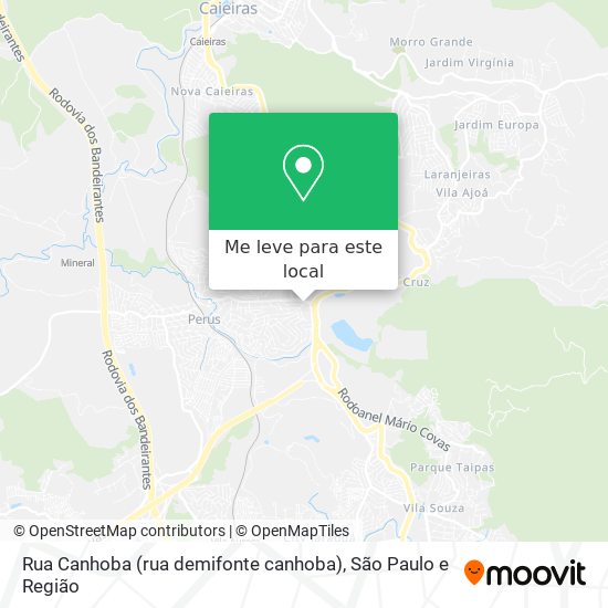 Rua Canhoba (rua demifonte canhoba) mapa