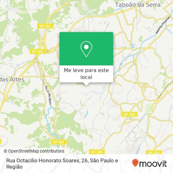 Rua Octacílio Honorato Soares, 26, Jardim Valo Verde Embu das Artes-SP mapa