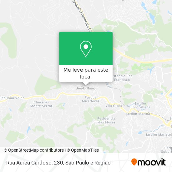 Rua Áurea Cardoso, 230 mapa