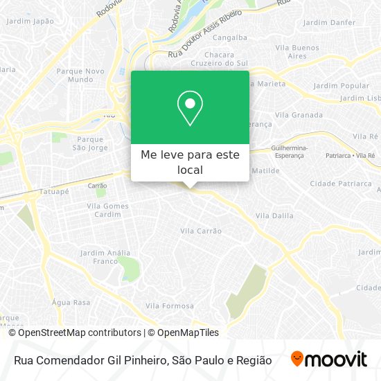 Rua Comendador Gil Pinheiro mapa