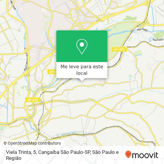 Viela Trinta, 5, Cangaíba São Paulo-SP mapa