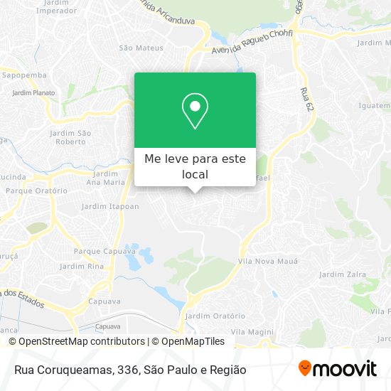 Rua Coruqueamas, 336 mapa