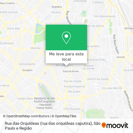 Rua das Orquídeas (rua das orquídeas caputira) mapa