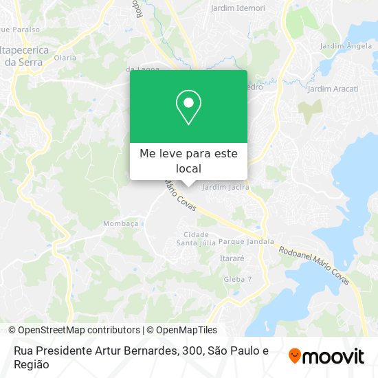 Rua Presidente Artur Bernardes, 300 mapa