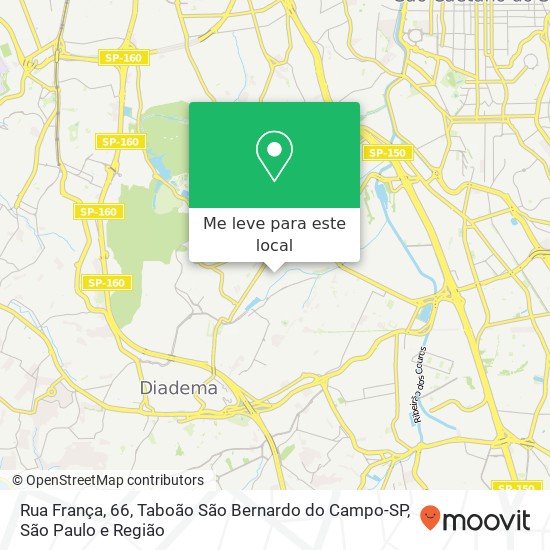 Rua França, 66, Taboão São Bernardo do Campo-SP mapa