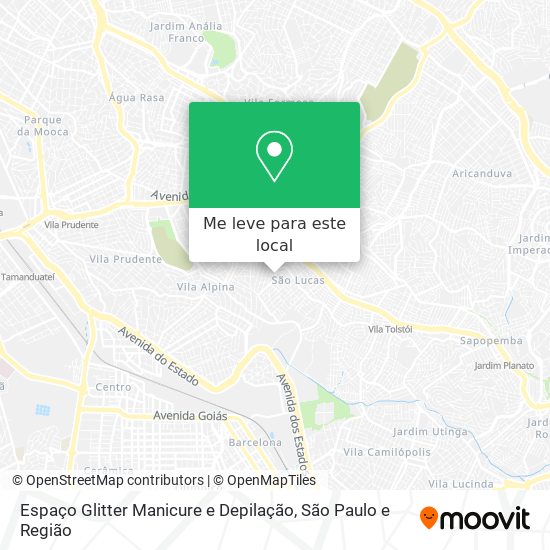Espaço Glitter Manicure e Depilação mapa