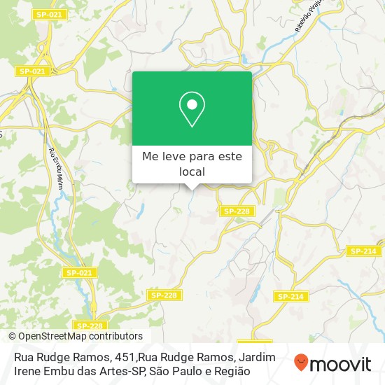 Rua Rudge Ramos, 451,Rua Rudge Ramos, Jardim Irene Embu das Artes-SP mapa