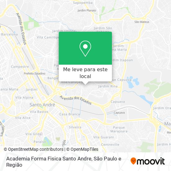 Academia Forma Fisica Santo Andre mapa