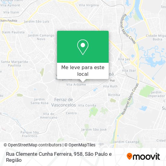 Rua Clemente Cunha Ferreira, 958 mapa