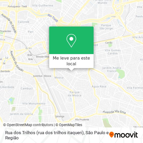 Rua dos Trilhos (rua dos trilhos itaqueri) mapa