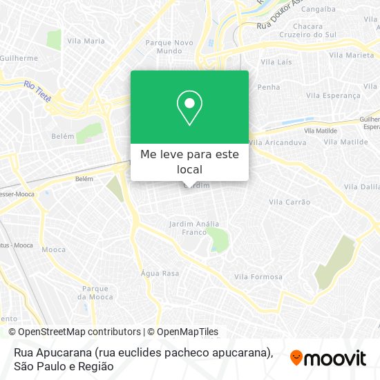 Rua Apucarana (rua euclides pacheco apucarana) mapa