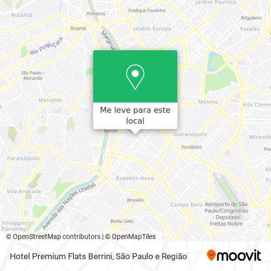 Hotel Premium Flats Berrini mapa