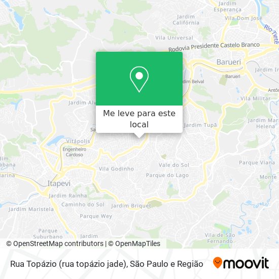 Rua Topázio (rua topázio jade) mapa