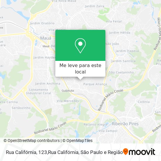Rua Califórnia, 123,Rua Califórnia mapa