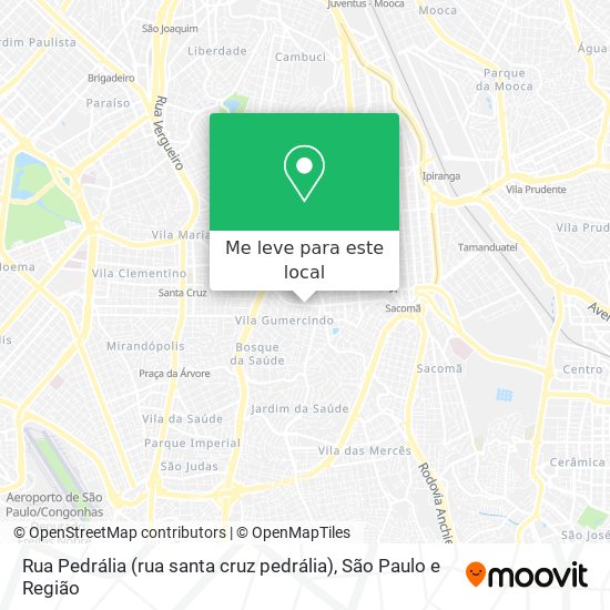 Rua Pedrália (rua santa cruz pedrália) mapa